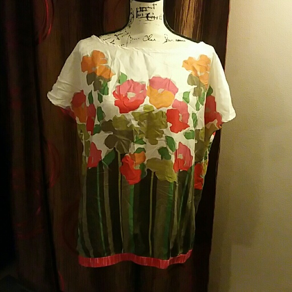 Apostrophe 100% silk top - Picture 1 of 6